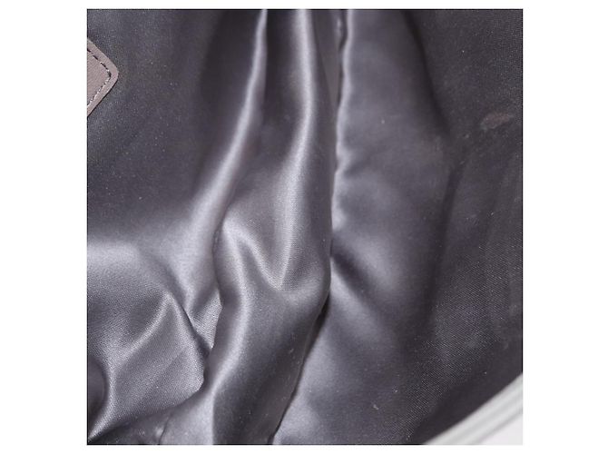 Borsa a spalla in pelle di agnello CHANEL grigio argento CC Auth bs32040 Marrone - vista 17