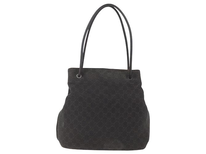 GUCCI GG Canvas Tote Bag Schwarz 101341 Auth 158421 - Ansicht 2