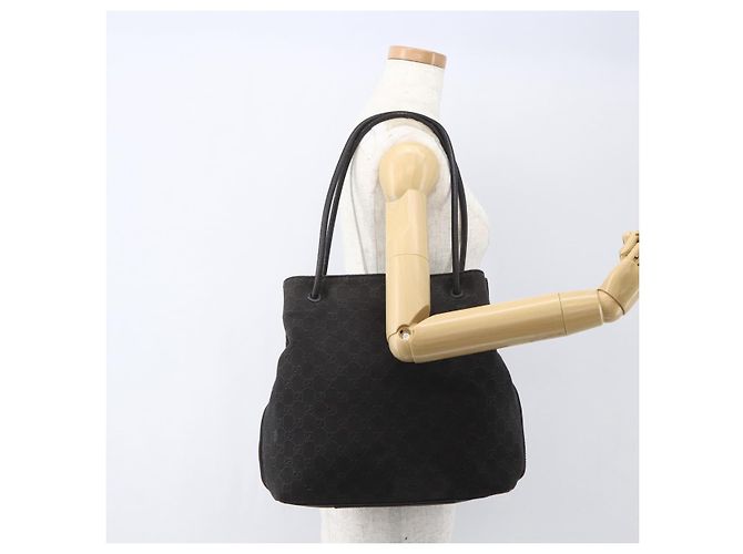GUCCI GG Canvas Tote Bag Schwarz 101341 Auth 158421 - Ansicht 22