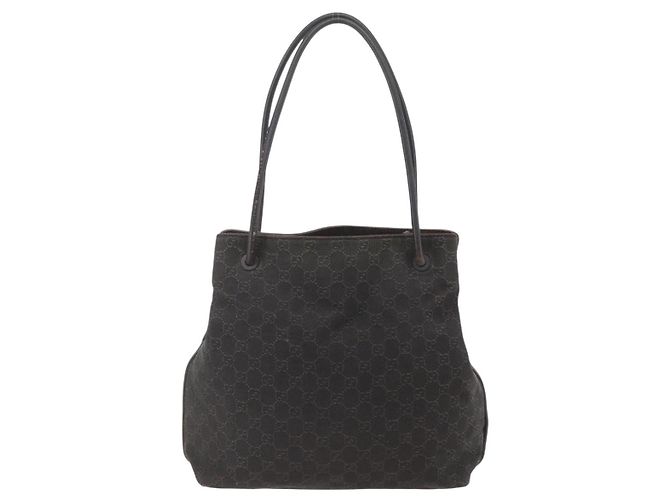 GUCCI GG Canvas Tote Bag Schwarz 101341 Auth 158421 - Ansicht 3