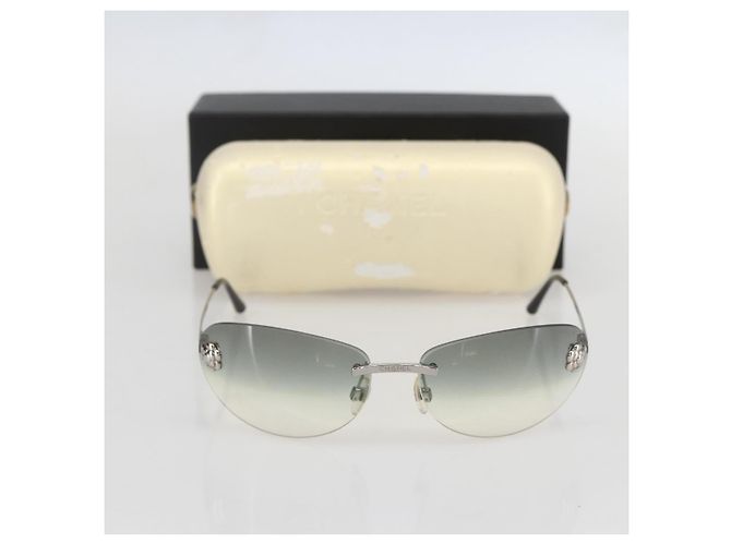 Occhiali da sole CHANEL metallo Nero CC Auth ka1080 - vista 11