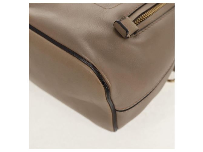 Chloé Chloe Fay Rucksack aus Wildleder 2-in-1 Grau Gold Auth BA9172 Braun Golden - Ansicht 13