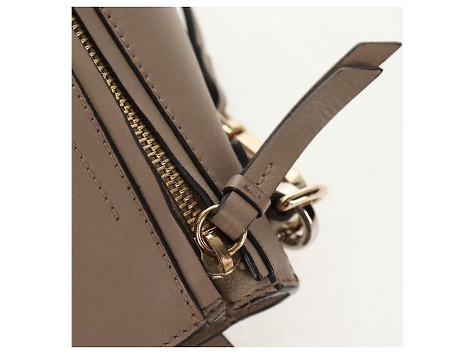 Chloé Chloe Fay Rucksack aus Wildleder 2-in-1 Grau Gold Auth BA9172 Braun Golden - Ansicht 18