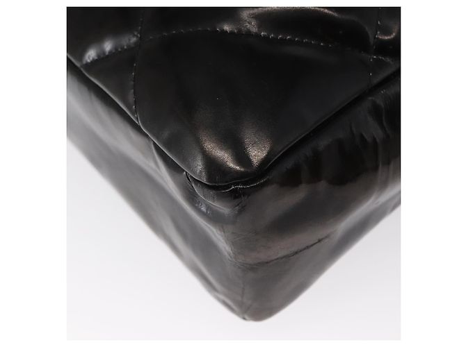 CHANEL Borsa a Spalla Matelassé Smalto Nero Argento CC Auth bs31793 - vista 13