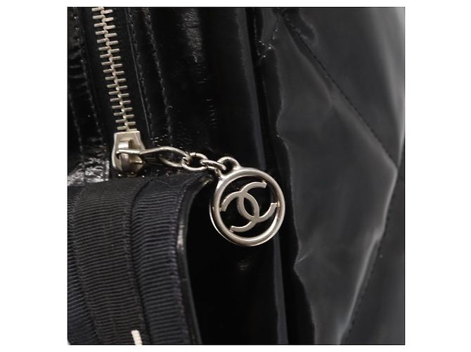 CHANEL Borsa a Spalla Matelassé Smalto Nero Argento CC Auth bs31793 - vista 14
