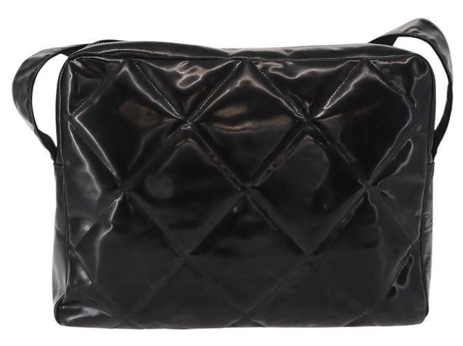 CHANEL Borsa a Spalla Matelassé Smalto Nero Argento CC Auth bs31793 - vista 3