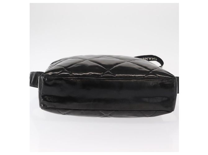 CHANEL Borsa a Spalla Matelassé Smalto Nero Argento CC Auth bs31793 - vista 9