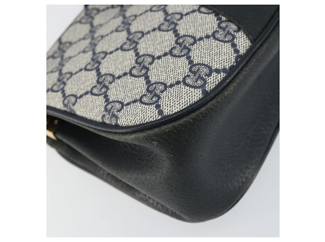 Gucci Borsa Sherry Line GG Supreme in PVC Navy Oro Rosso 10 02 024 Auth 157757 D'oro Blu navy - vista 11