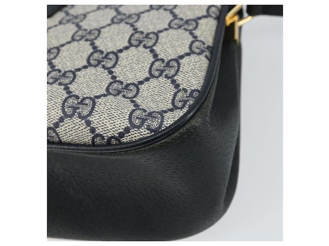 Gucci Borsa Sherry Line GG Supreme in PVC Navy Oro Rosso 10 02 024 Auth 157757 D'oro Blu navy - vista 12