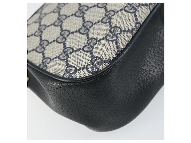 Gucci Borsa Sherry Line GG Supreme in PVC Navy Oro Rosso 10 02 024 Auth 157757 D'oro Blu navy - vista 13