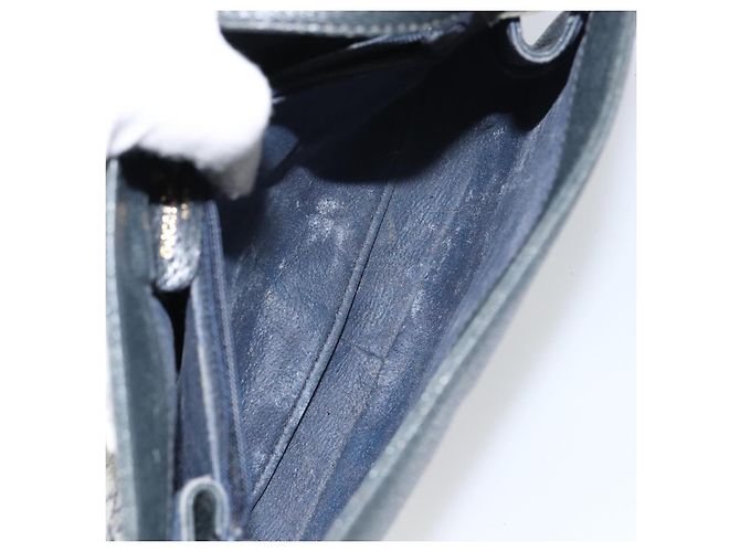 Gucci Borsa Sherry Line GG Supreme in PVC Navy Oro Rosso 10 02 024 Auth 157757 D'oro Blu navy - vista 21