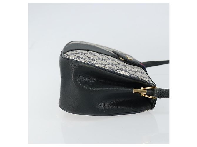 Gucci Borsa Sherry Line GG Supreme in PVC Navy Oro Rosso 10 02 024 Auth 157757 D'oro Blu navy - vista 4