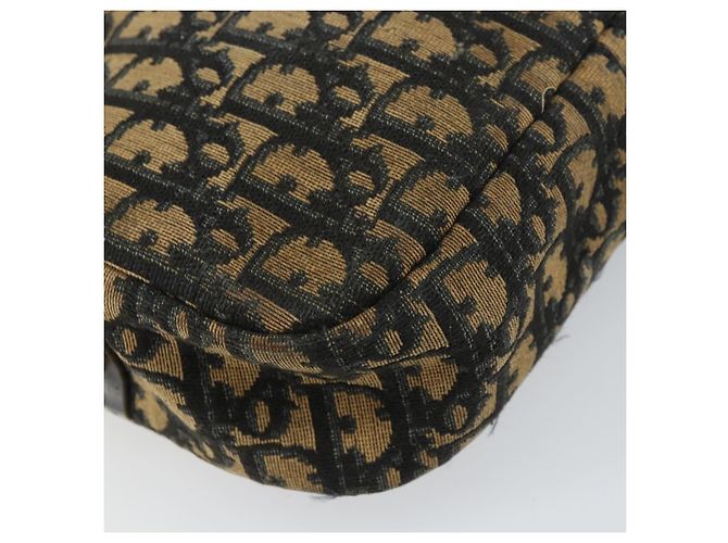 Borsa a Spalla in Tela Trotter Christian Dior Blu Navy Oro Auth 160817 D'oro - vista 13