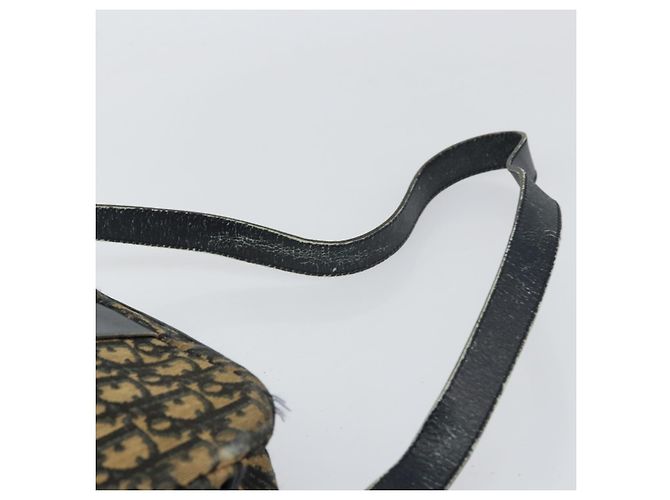 Borsa a Spalla in Tela Trotter Christian Dior Blu Navy Oro Auth 160817 D'oro - vista 8
