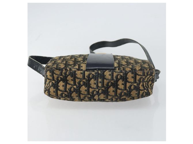 Borsa a Spalla in Tela Trotter Christian Dior Blu Navy Oro Auth 160817 D'oro - vista 9