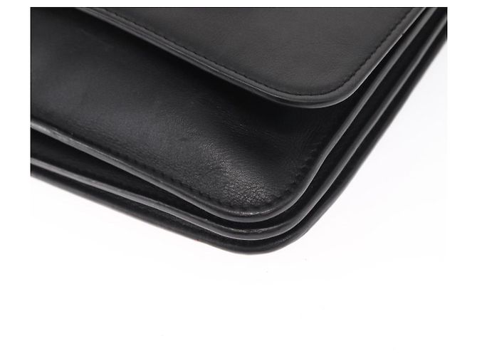 LOEWE Anagram Schultertasche Leder Schwarz Silber Auth BA8031 - Ansicht 15