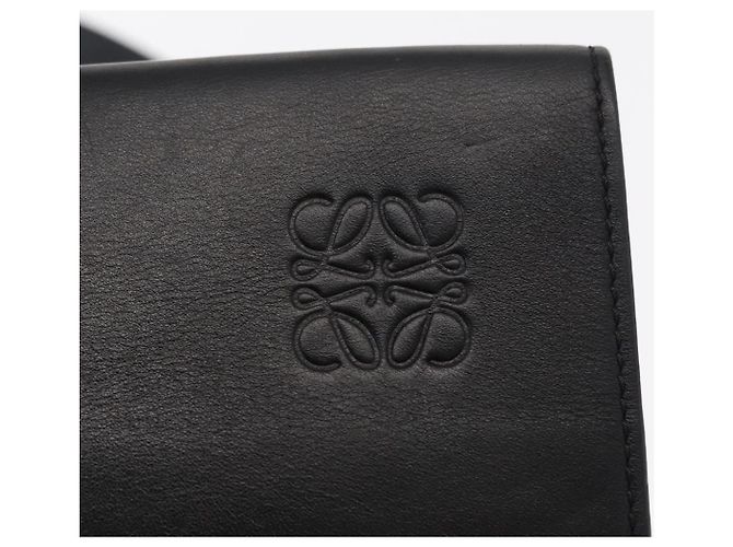 LOEWE Anagram Schultertasche Leder Schwarz Silber Auth BA8031 - Ansicht 18