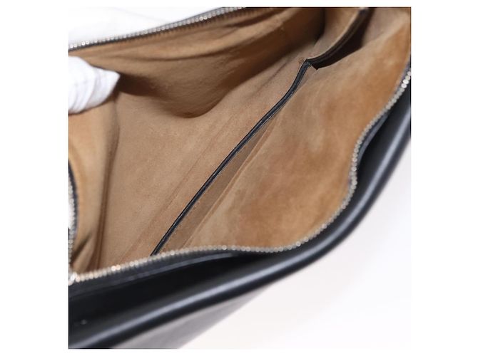 LOEWE Anagram Schultertasche Leder Schwarz Silber Auth BA8031 - Ansicht 24