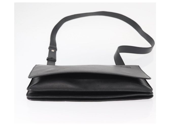 LOEWE Anagram Schultertasche Leder Schwarz Silber Auth BA8031 - Ansicht 5