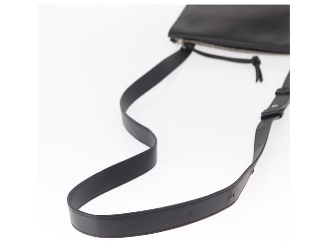 LOEWE Anagram Schultertasche Leder Schwarz Silber Auth BA8031 - Ansicht 7