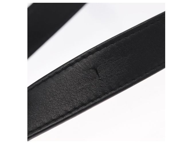 LOEWE Anagram Schultertasche Leder Schwarz Silber Auth BA8031 - Ansicht 8