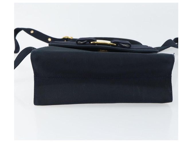 Borsa Vala in Canvas 2way Salvatore Ferragamo Blu Navy Oro Auth 158410 D'oro - vista 11
