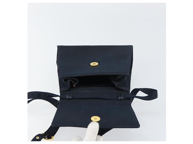 Borsa Vala in Canvas 2way Salvatore Ferragamo Blu Navy Oro Auth 158410 D'oro - vista 17