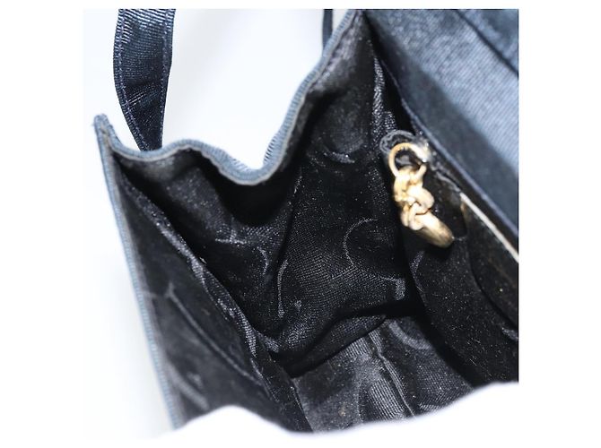 Borsa Vala in Canvas 2way Salvatore Ferragamo Blu Navy Oro Auth 158410 D'oro - vista 21