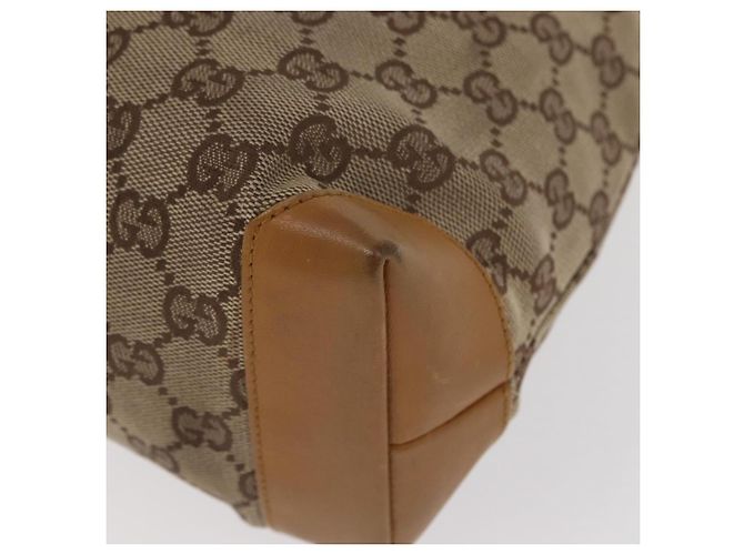 Borsa Tote GG Canvas Gucci Beige Argento 019 0402 1705 Auth ka1063 - vista 13