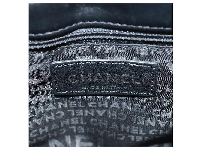 Bolso de Hombro CHANEL Chain Camellia No.5 Terciopelo Negro Plata CC Auth 159584V - vista 19