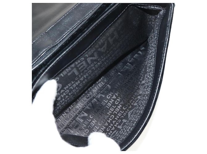 Bolso de Hombro CHANEL Chain Camellia No.5 Terciopelo Negro Plata CC Auth 159584V - vista 21