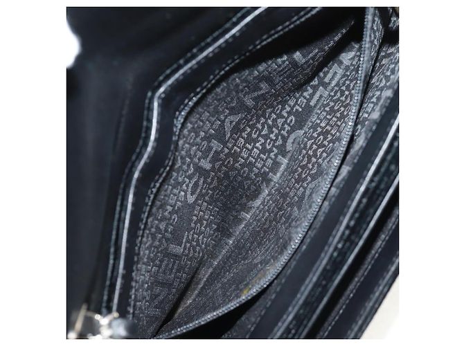 Bolso de Hombro CHANEL Chain Camellia No.5 Terciopelo Negro Plata CC Auth 159584V - vista 23