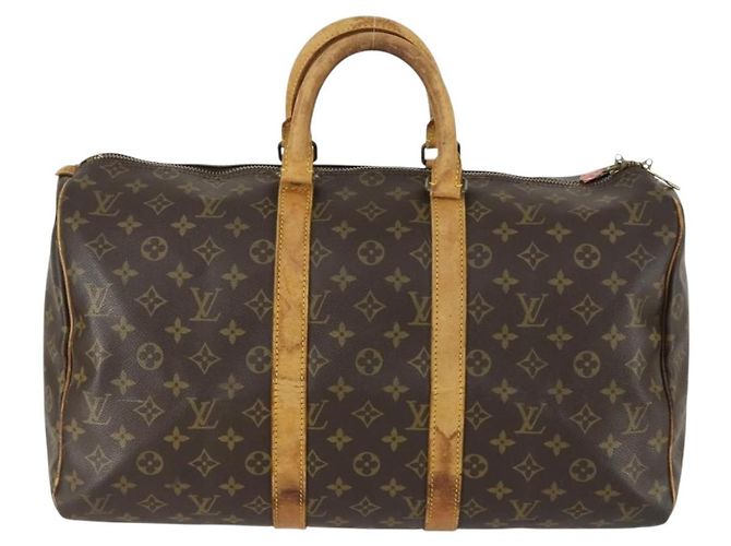 LOUIS VUITTON Borsa Boston Monogram Keepall 45 M41428 LV Auth BA8828 Monogramma - vista 13