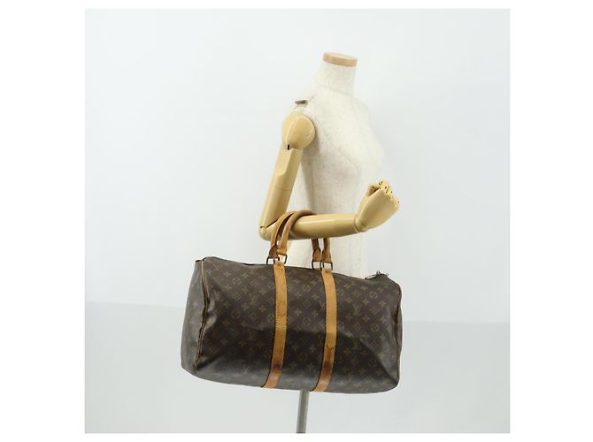 LOUIS VUITTON Borsa Boston Monogram Keepall 45 M41428 LV Auth BA8828 Monogramma - vista 22