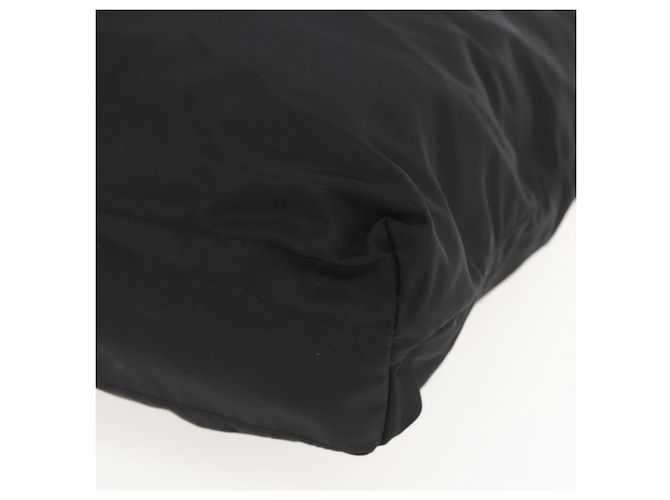 Borsa Tote PRADA Nylon Nero Argento Auth 160710 - vista 10