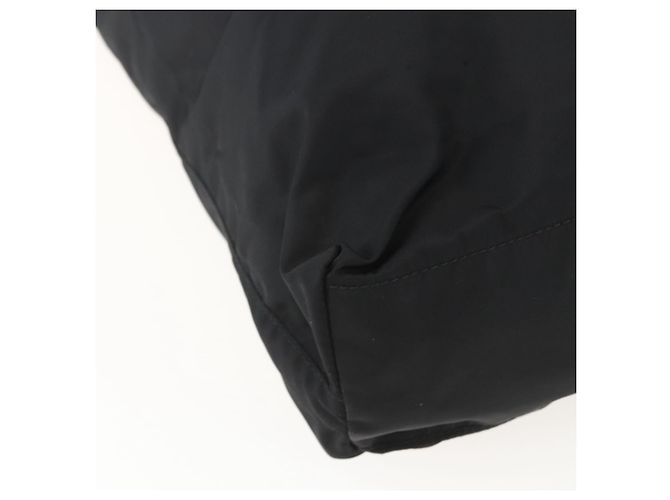 Borsa Tote PRADA Nylon Nero Argento Auth 160710 - vista 13