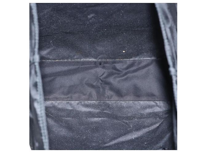 Borsa Tote PRADA Nylon Nero Argento Auth 160710 - vista 17