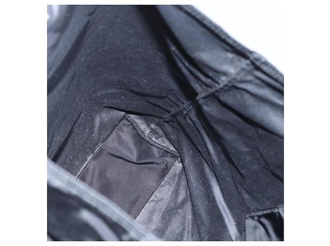 Borsa Tote PRADA Nylon Nero Argento Auth 160710 - vista 18