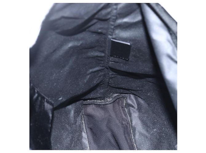 Borsa Tote PRADA Nylon Nero Argento Auth 160710 - vista 19
