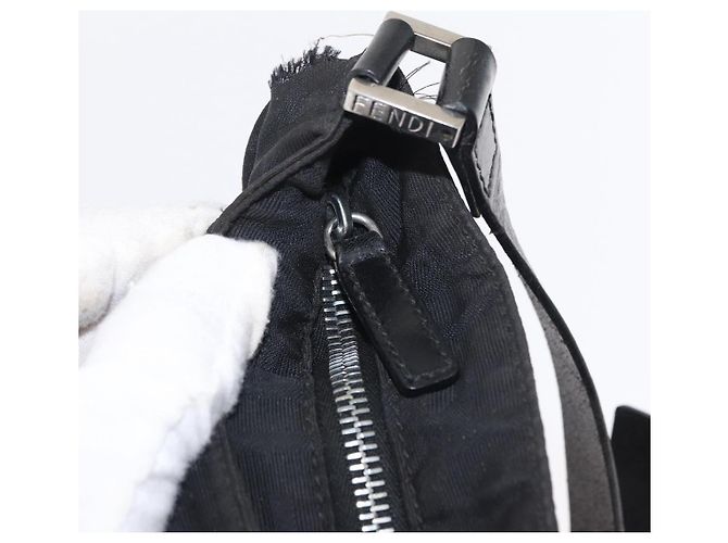 FENDI Zucca Canvas Schultertasche Schwarz Silber Auth 156481 - Ansicht 16
