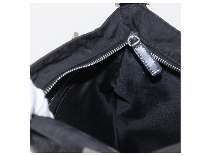 FENDI Zucca Canvas Schultertasche Schwarz Silber Auth 156481 - Ansicht 20