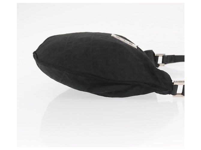 FENDI Zucca Canvas Schultertasche Schwarz Silber Auth 156481 - Ansicht 4