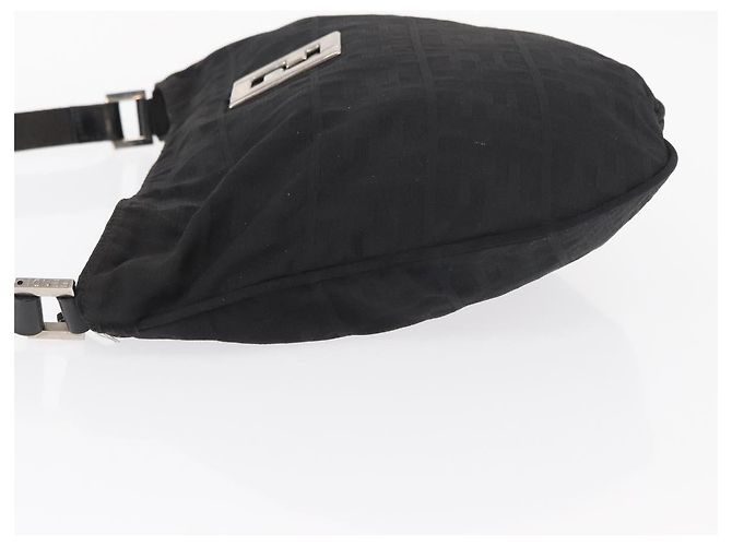 FENDI Zucca Canvas Schultertasche Schwarz Silber Auth 156481 - Ansicht 6