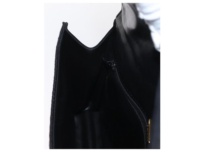 BALLY Borsa a mano in pelle nera e oro Auth ka1020 Nero D'oro - vista 19