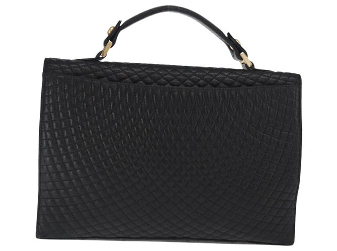 BALLY Borsa a mano in pelle nera e oro Auth ka1020 Nero D'oro - vista 3