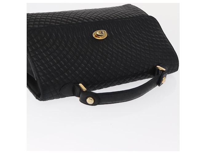 BALLY Borsa a mano in pelle nera e oro Auth ka1020 Nero D'oro - vista 6