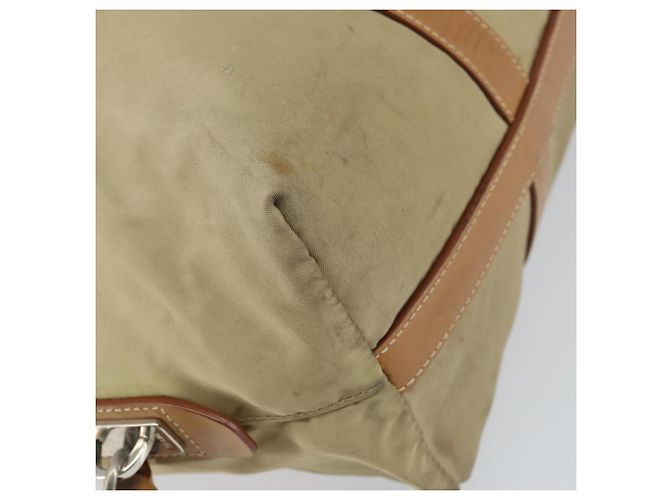 Prada Tote Bag aus Nylon Beige Silber authentisch bs32083 - Ansicht 11