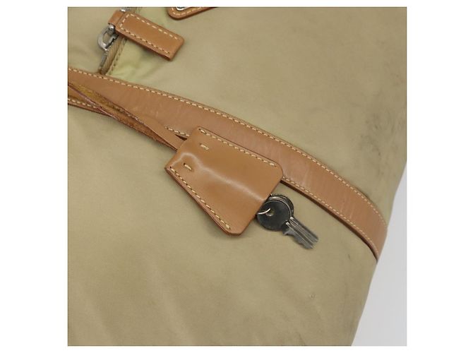 Prada Tote Bag aus Nylon Beige Silber authentisch bs32083 - Ansicht 15