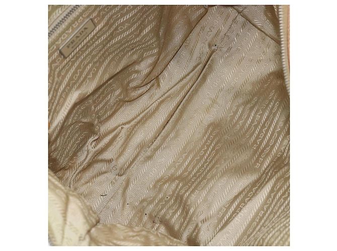Prada Tote Bag aus Nylon Beige Silber authentisch bs32083 - Ansicht 20