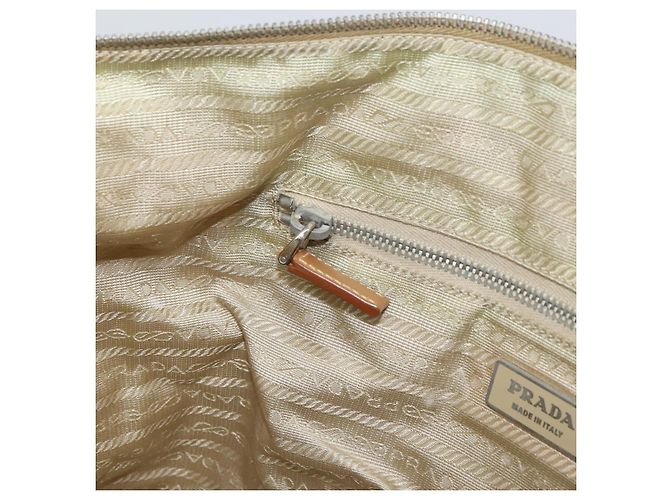 Prada Tote Bag aus Nylon Beige Silber authentisch bs32083 - Ansicht 23